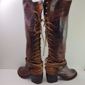 Freebird Steven Coal Brown Leather Tall High Boots (8 US)